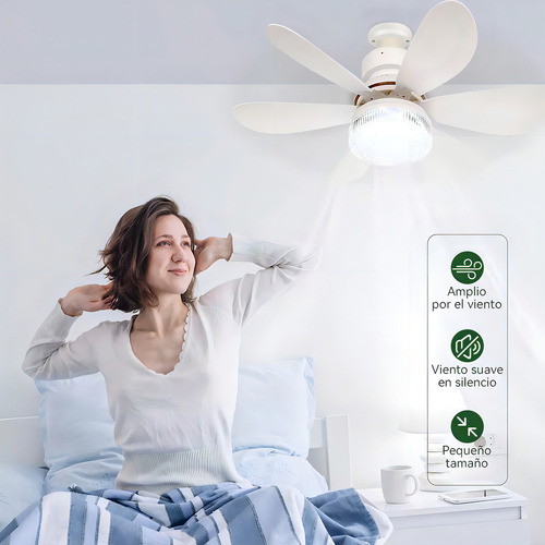 Ventilador De Techo Haimo E27 Con 6 Palas De Plástico
