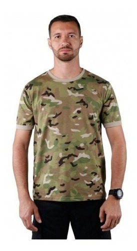 Camiseta Soldier Camuflada Multicam Bélica Airsoft Paintball