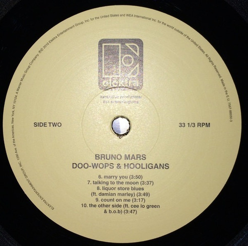 Imagen 3 de 8 de Vinilo Bruno Mars Doo-wops & Hooligans Nuevo Sellado