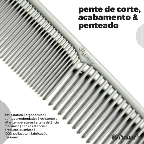 Pente De Corte Profissional Barbeiro / Cabeleireiro Kit C/ 2