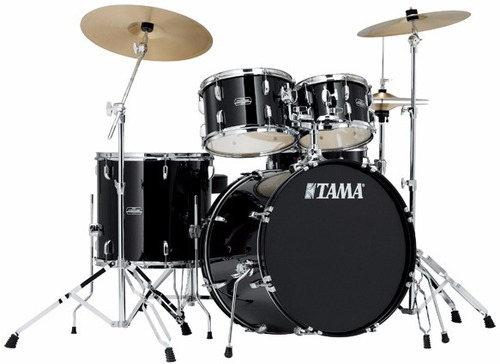 Batería Tama Stagestar Sg52kh6c-bkk Con Atriles Y Platillos