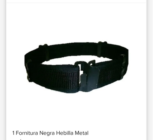 Fornitura Negra Hebilla Metal