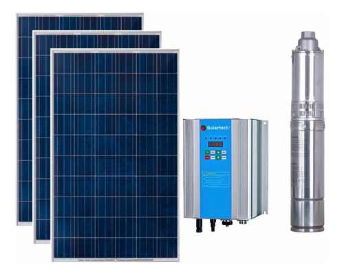 Kit Bomba Solar Solartech Spm-600h + 3 Painel 280w