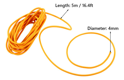 Cuerda Elástica Bungee Cord De 5 Metros, 4 Mm/5 Mm, Para Kay