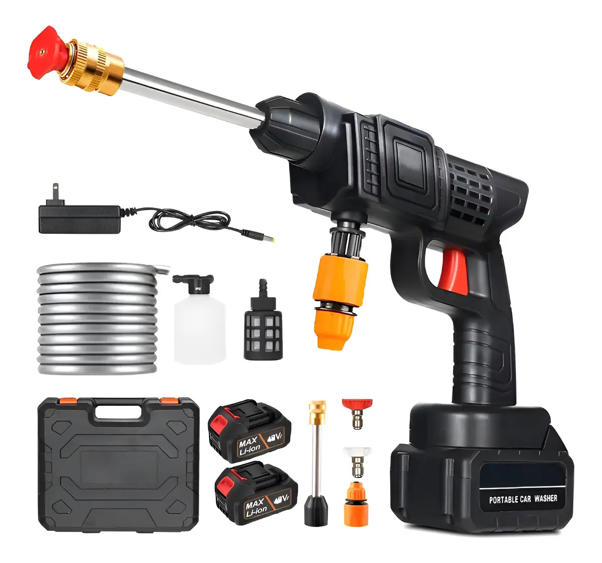 Hidrolavadora Carwash Carro Moto Inalámbrica 48v 2 Baterías