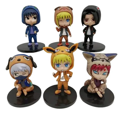 6 Piezas De Figuras De Naruto Hatake Kakashi Uchiha Itachi S
