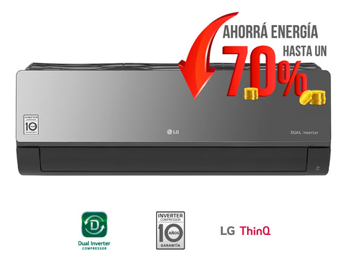 Aire Acondicionado LG Invertr Artcool Frío/calor 3517w Negro