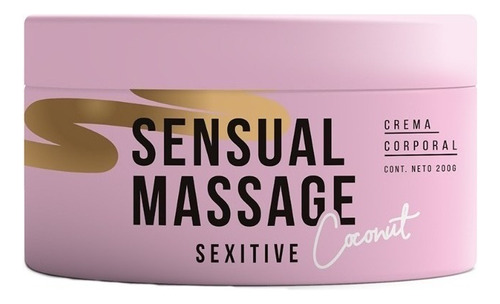  Crema Sexitive Sensual Massage Corporal Perfumada Coconut