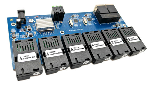 Switch Placa Gigabit 6p Fibra Sc/upc E 2p Rj45 C Fonte