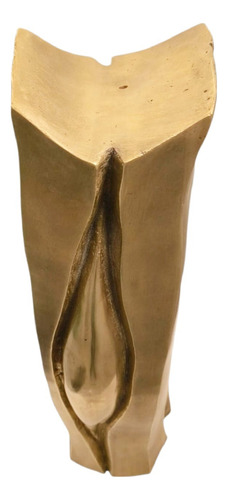 Domenico Calabrone, Escultura Em Bronze, Torre 47x12x14cm B8 Amarelo (Usado)