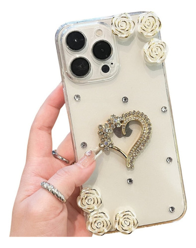 Funda De Teléfono Para Xiaomi Poco X F M C 7 6 5 4 3 Con Diamantes De Imitación, Metal Brillante, Diamante, Amor, Chapada En Oro, Rosa Y Cristal