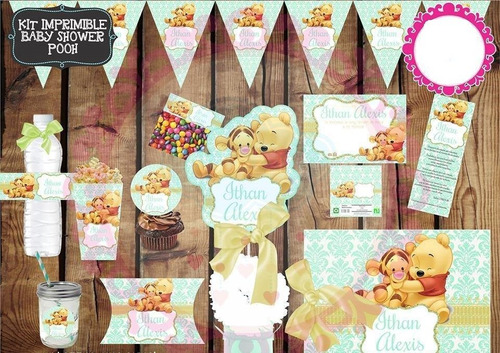 Kit Imprimible Baby Pooh Mesa De Dulces Postres Candy Bar