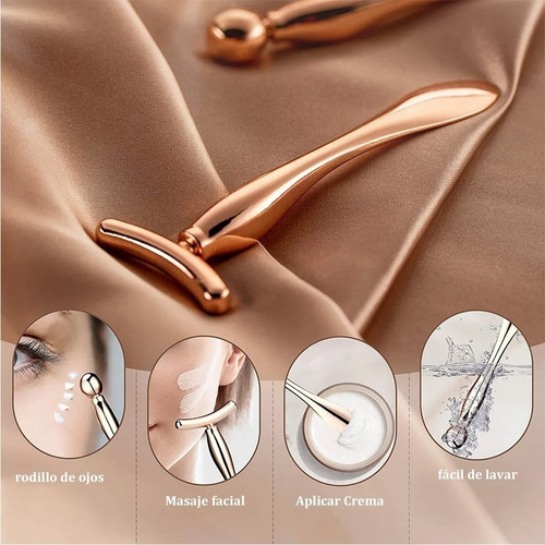 Imagen 9 de 10 de Mini Martillo Para Masaje Ojos Facial + Aplicador De Crema