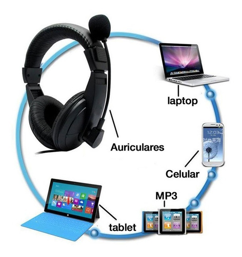 Auriculares Con Cable Y Microfono Gamer Vincha S-750