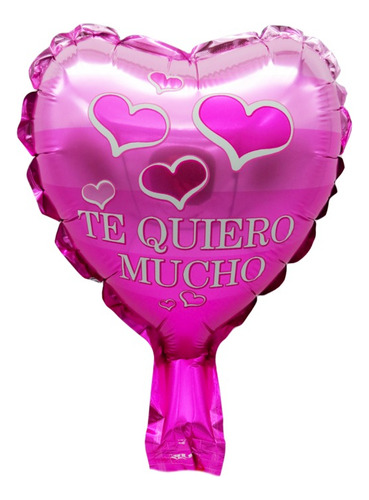 Paquete Globos Metalizado * 12 Unidades, Te Quiero 15 Cms