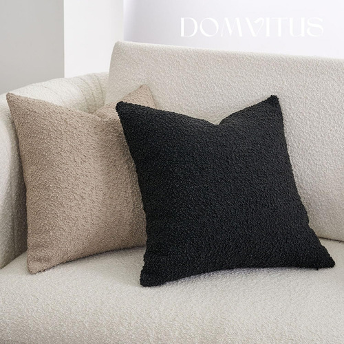 Cubiertas De Almohada De Boucle De Domvitus 18x18, Almohadas