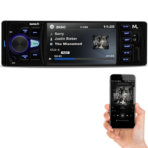 Rádio Mp3 Player P3325 Rock 4 Bluetooth 4'' Usb Sd Fm Mp4