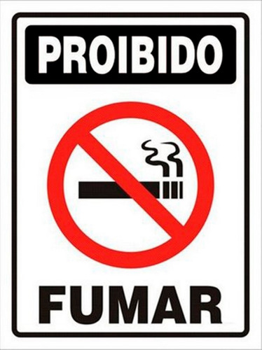 20 Placa De Sinalização Look 15x20 Proibido Fumar  - 16093