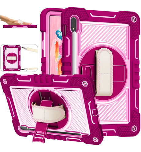 Funda Tablet Samsung Galaxy Tab S8+ 12.4 2022 / X800 - X806 Fucsia