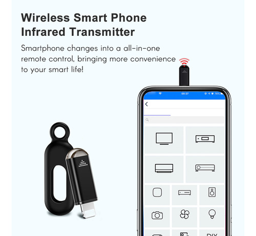 Mini Control Remoto Infrarrojo Universal Para Android Tv/ac/