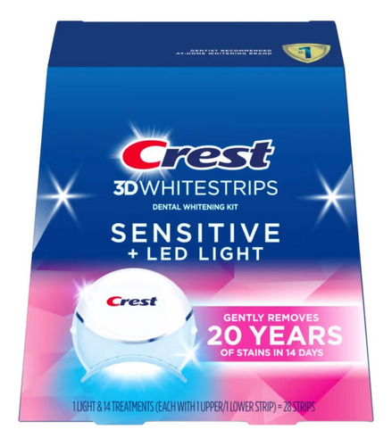 Crest 3d Whitestrips Sensitive & Gentle Con Luz Blanca