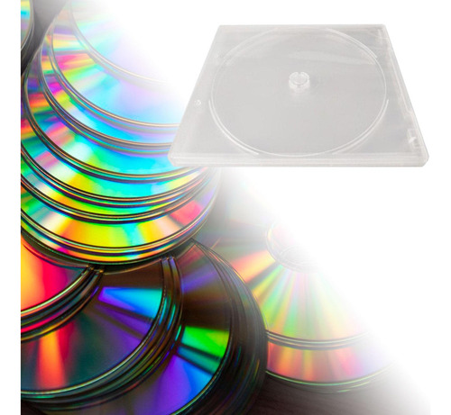 //10x Estuches Transparentes Para Cd Estuche De Almacenamien