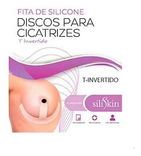  Tira Silicone T Invertido Cicatriz Mastopexia Protese Mama Tipo de embalagem Caixa