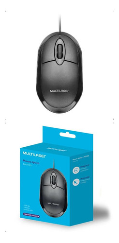 Mouse Com Fio Usb Multilaser Office Mo300 Preto