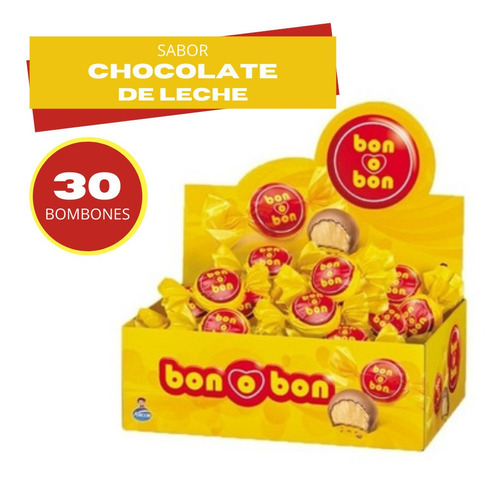 Bombones De Chocolate De Leche Bon O Bon - 30 Bombones -