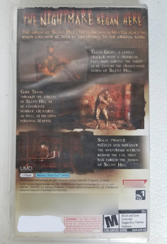 Sillent Hill Origins Formato Fisico En Buen Estado Sin Falla (Usado)