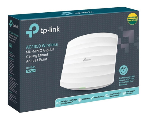 Access Point Tp-link Mu-mimo Montável Em Teto Ac1350 Eap225