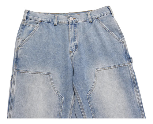 Vaqueros Azules Retro De Pierna Recta Para Hombre - Street S