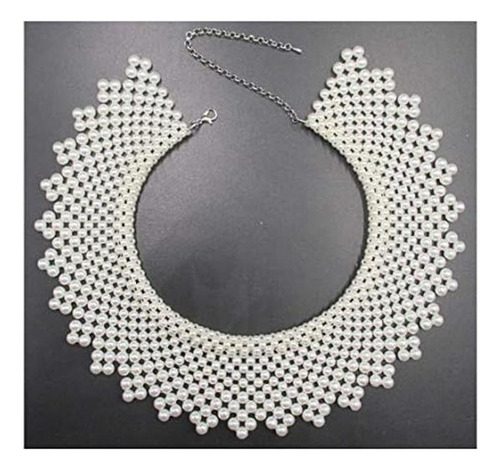 Collar Falso De Perlas Falsas Collar Tipo Babero Collar Garg