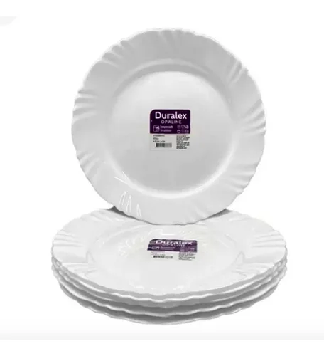 comprar 6 Pratos Raso Opaline Pétala 25,5cm Redondo Duralex Vidro