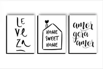 Comprar 03 Quadros Para Sala De Jantar - Home Sweet Home
