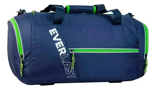 Bolso Everlast Deportivo Grande Entrenamiento Club Viaje Gym Color Marino/verde