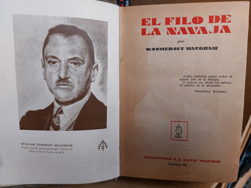 El Filo De La Navaja - W. Somerset Maugham-edicion 1946-(ltc