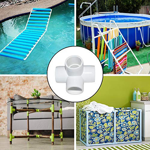 Paquete De 18 Accesorios De Pvc Con Forma De Codo De 4 Vías,