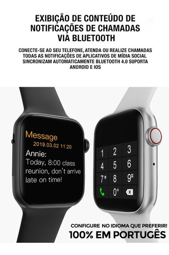 Relógio Smartwatch Inteligente Iwo8 Lite 44mm Novo Bluetooth