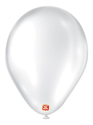 Balões/bexiga São Roque Nº 7 Cintilante C/50un Cor Branco