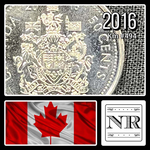 Canada - 50 Cents - Año 2016 - Escudo De Armas - Km # 494