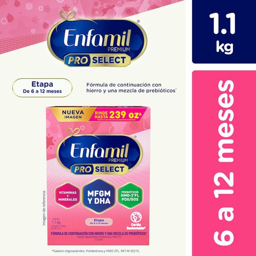 Fórmula Infantil Enfamil Pro Select Etapa 6-12 Meses Caja 1.1 kg