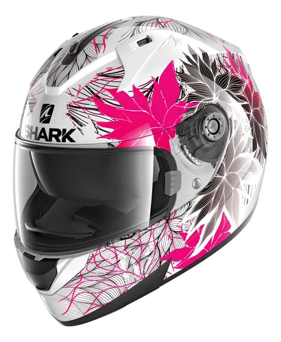 Casco Integral Para Moto Shark Ridill 1.2 Nelum Blanco Rosa