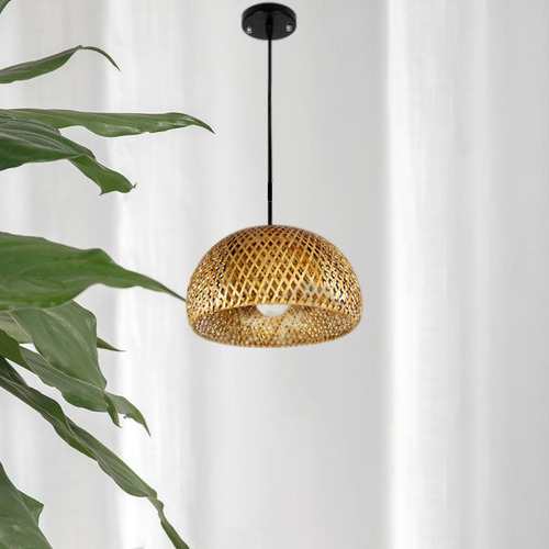 Lámpara Colgante De Techo Tejido Vintage Decoración De C