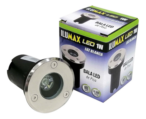 Bala De Piso Led 1w Luz Blanca