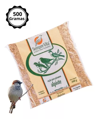 Alpiste Para Pássaros Alimento Grãos Ração Para Aves 1 Kg - R$ 34,9