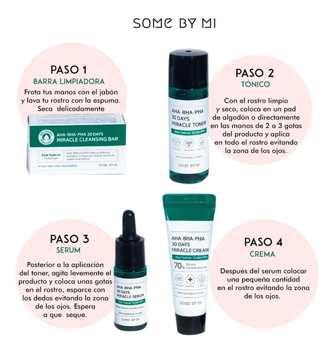 Imagen 5 de 8 de Some By Mi Miracle Starter Kit Aha, Bha, Pha, Arbol De Te