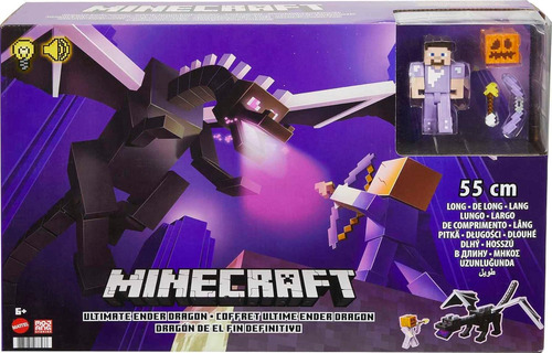 Ultimate Ender Dragon Y Steve Minecraft 55 Cm Mattel