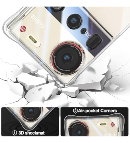 Capa Transparente À Prova De Quedas Para Zte Nubia Z70 Ultra