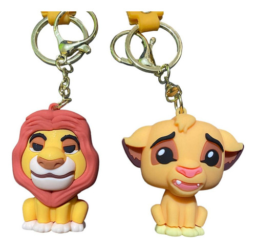 Set De 2 Llaveros Rey León, Mufasa Y Simba
